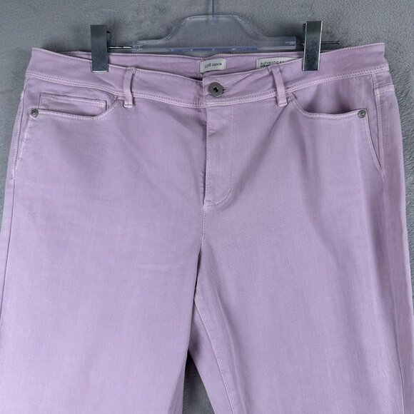 J. Jill Straight Leg Jeans Womens Size 16 Authentic Fit Slim Ankle Mid Rise Pink - Picture 3 of 12